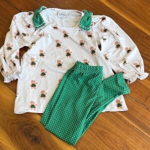Little Bear Smocks Gingerbread Legging Set